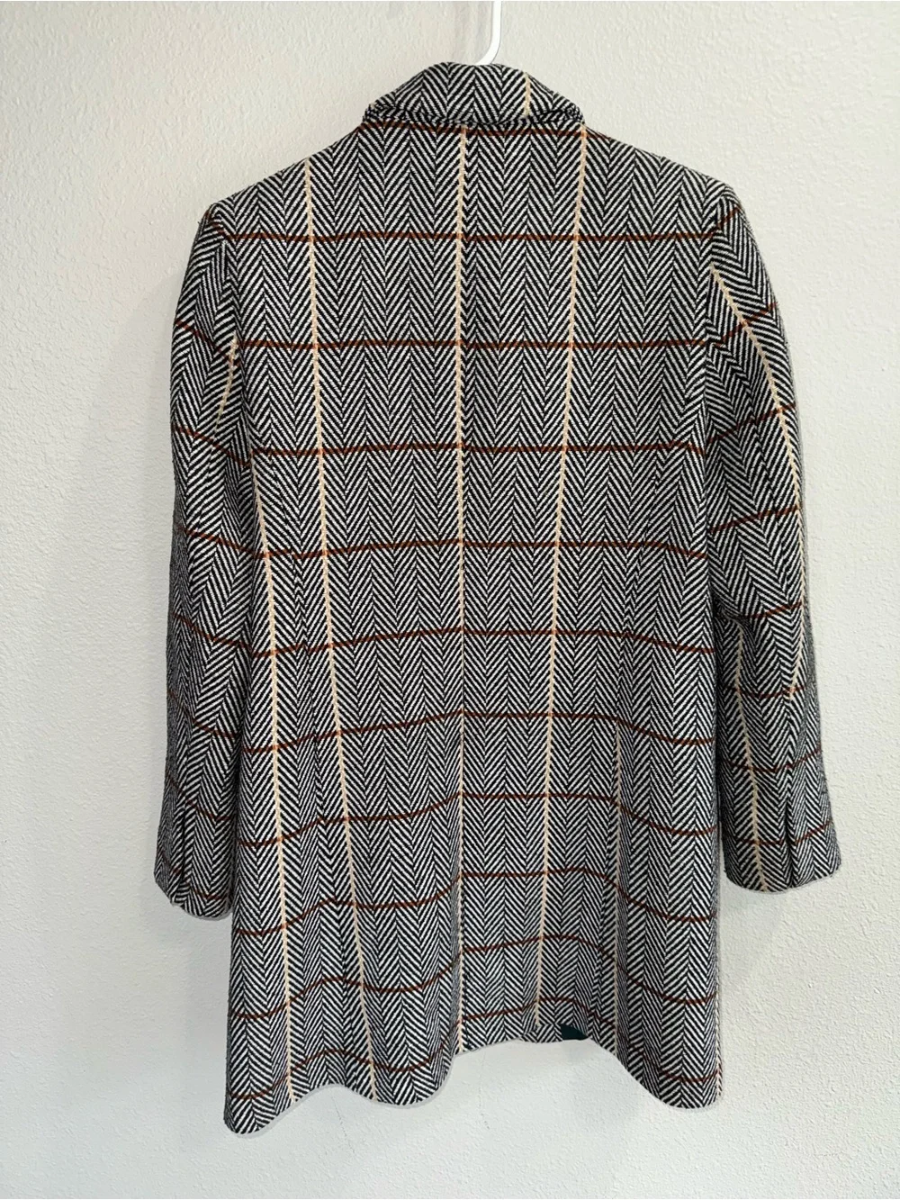 JANIS & JOHN herringbone plaid pattern blazer